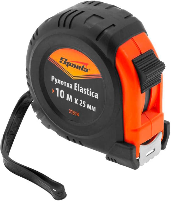 Рулетка Sparta Elastica 31314, обрезиненный корпус / 10 м х 25 мм.