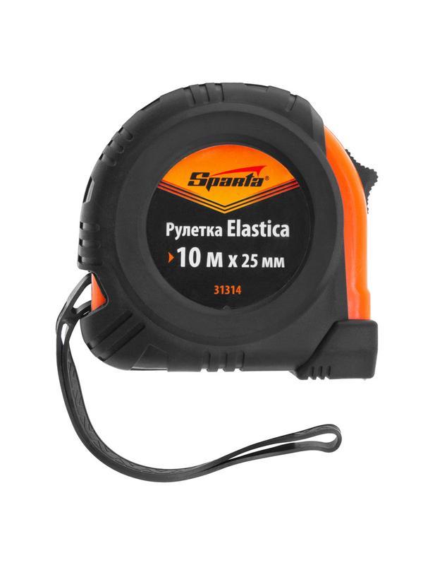 Рулетка Sparta Elastica 31314, обрезиненный корпус / 10 м х 25 мм.