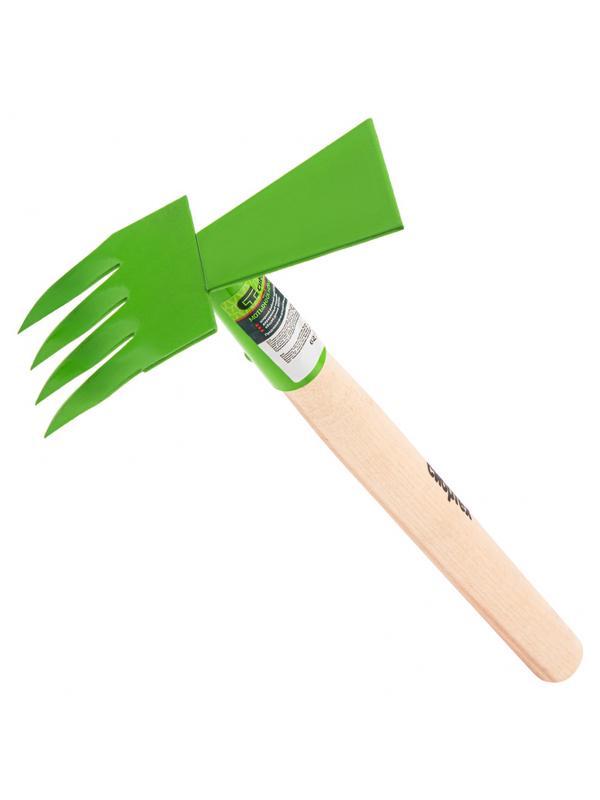 Мотыжка комбинированная, 80 х 380 мм, стальная, деревянная рукоятка, Агроном, Россия, Сибртех