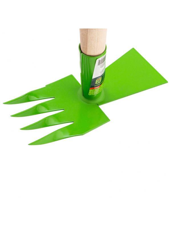 Мотыжка комбинированная, 80 х 380 мм, стальная, деревянная рукоятка, Агроном, Россия, Сибртех