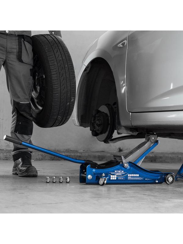 Домкрат гидравлический подкатной, 2 т, Low Profile, 80-380 мм Stels
