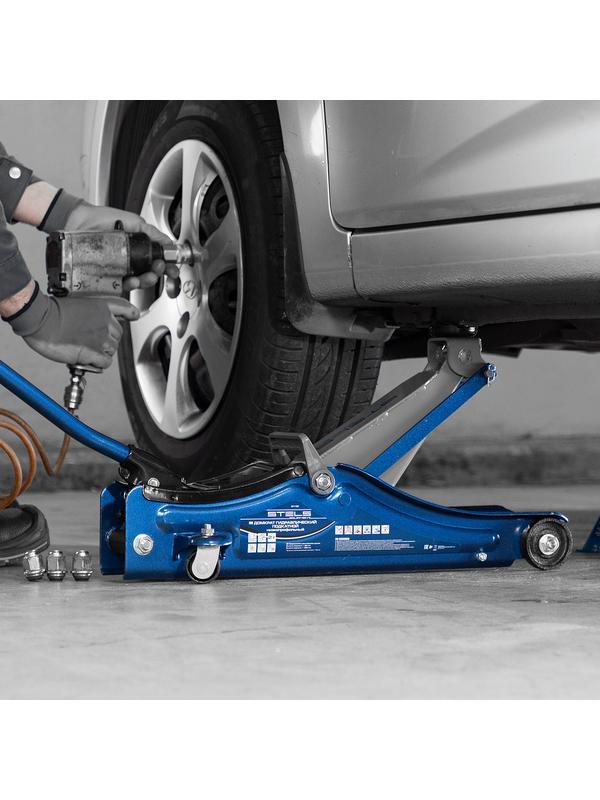 Домкрат гидравлический подкатной, 2 т, Low Profile, 80-380 мм Stels