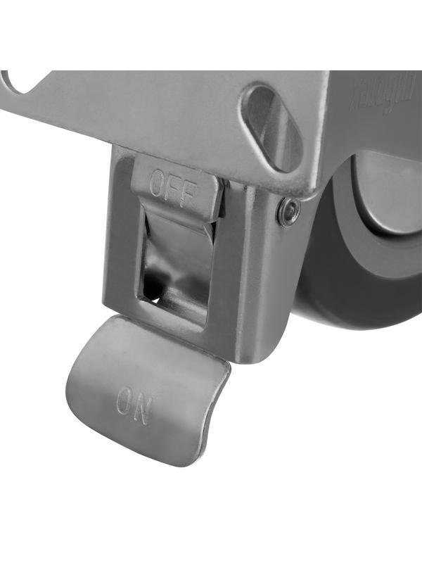 Колесо поворотное с тормозом D 100 мм, крепление  платформенное Сибртех