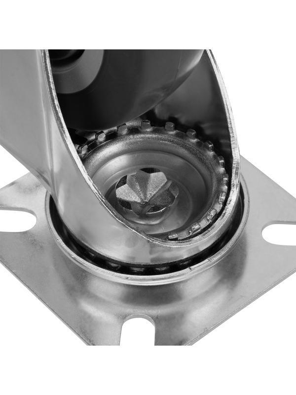 Колесо поворотное с тормозом D 100 мм, крепление  платформенное Сибртех