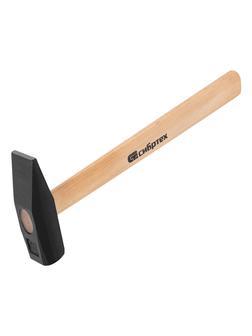 Молоток слесарный 600 г, квадратный боек, деревянная рукоятка Сибртех