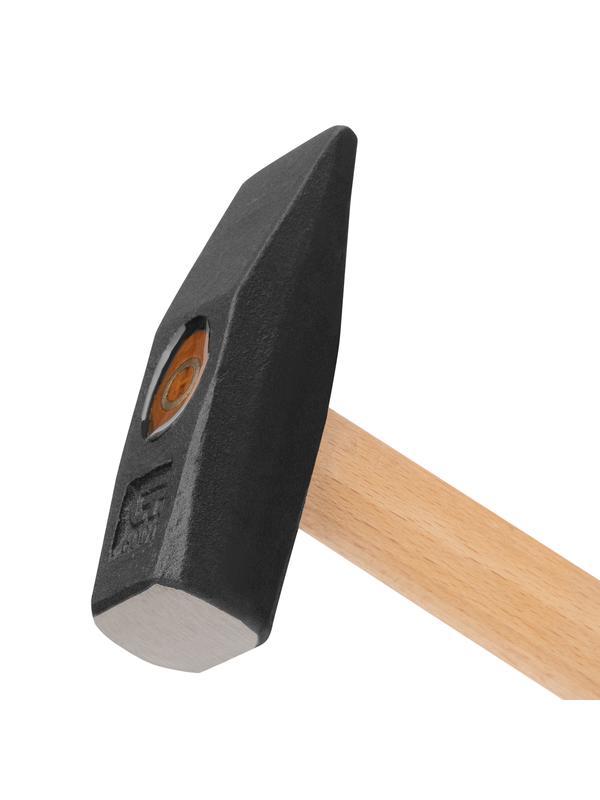 Молоток слесарный 600 г, квадратный боек, деревянная рукоятка Сибртех