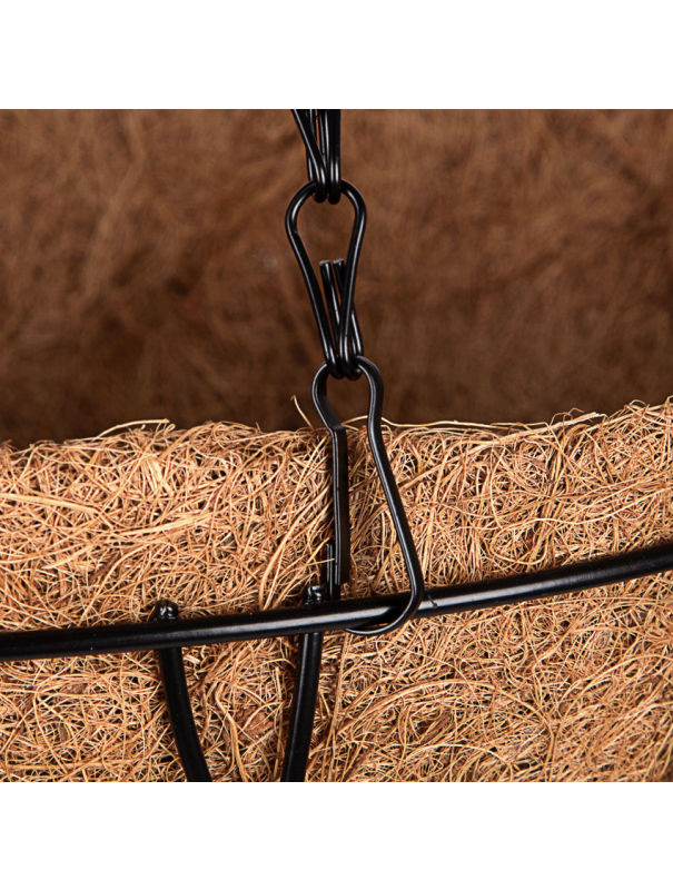 Кашпо подвесное с вкладышем из коковиты, полукруглое D 30 см Palisad