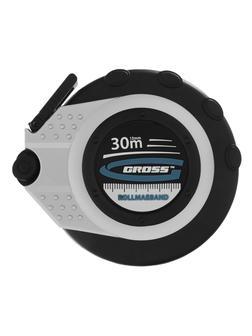 Рулетка геодезическая 30 м х 13 мм, закрытый корпус, металлическая лента, нейлон Gross