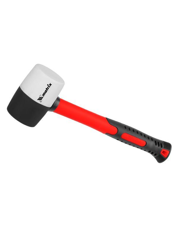 Киянка резиновая, 225 г, черно-белая резина, фибергласовая рукоятка Matrix