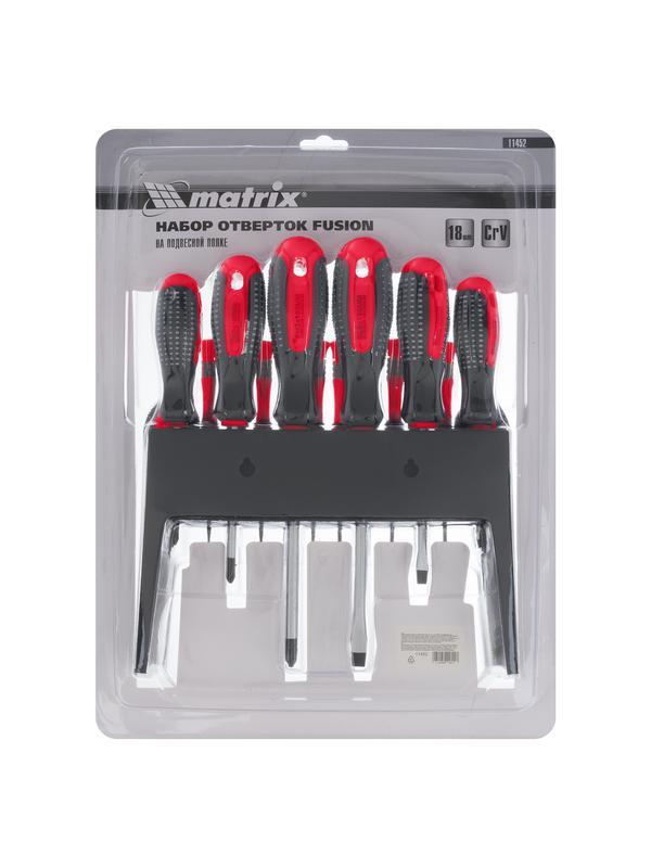 Набор отверток Fusion на подвесной полке 18 шт, CrV Matrix