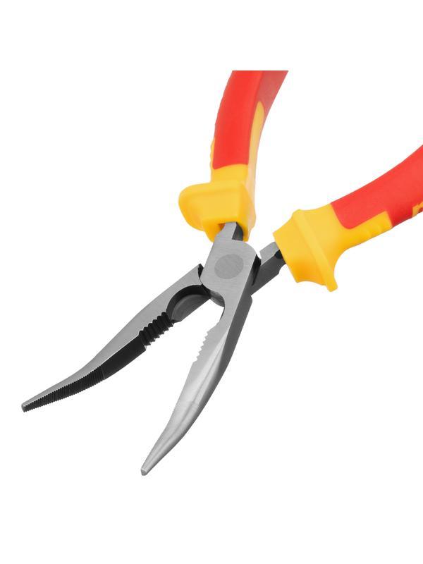 Длинногубцы изогнутые Insulated, 200 мм, двухкомпонентные рукоятки Matrix Professional