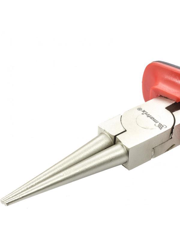 Круглогубцы Nickel, 160 мм, никелированные, двухкомпонентные рукоятки Matrix