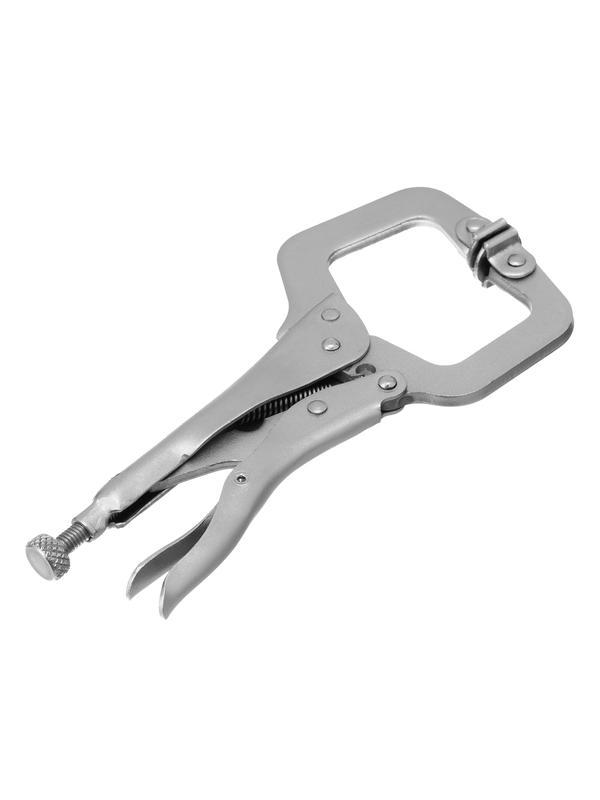 Зажим ручной, увеличенный захват, подвижные губки, 170 мм// Сибртех