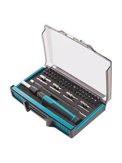 Отвертка с набором бит и торцевых головок для точных работ, гибкий привод, 48 шт, CrMo Gross