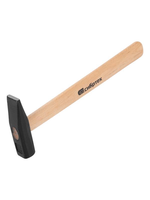 Молоток слесарный, 400 г, квадратный боек, деревянная рукоятка Сибртех