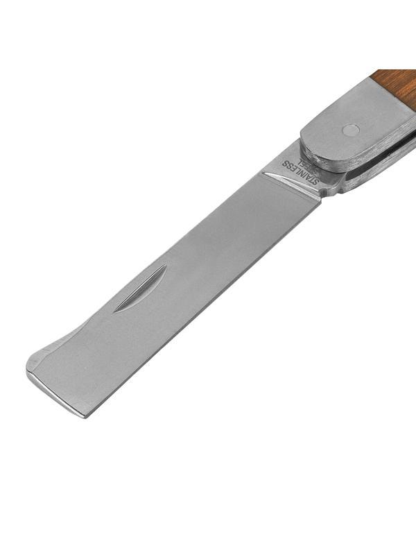 Нож садовый складной, копулировочный, 173 мм, деревянная рукоятка, Palisad