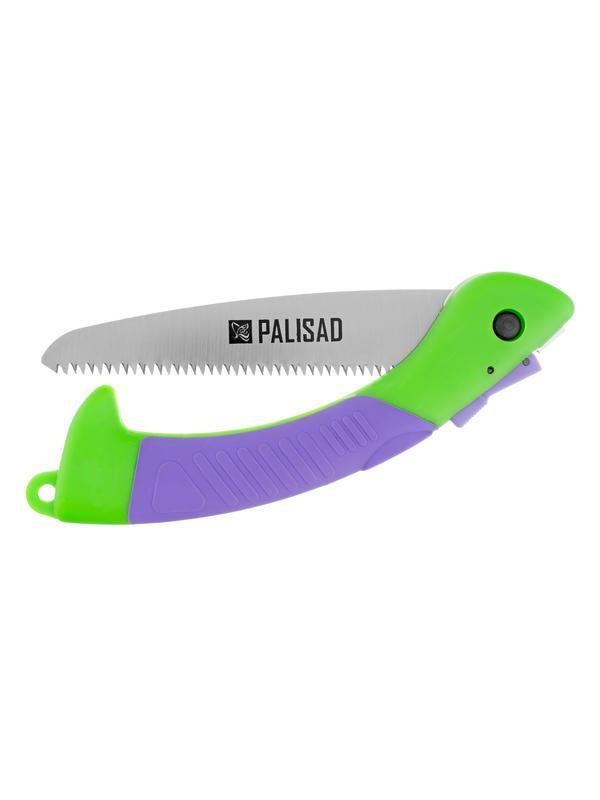 Пила садовая складная, 150 мм рабочая часть, пластиковая обрезиненная рукоятка, Palisad