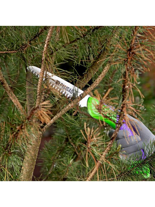 Пила садовая складная, 150 мм рабочая часть, пластиковая обрезиненная рукоятка, Palisad