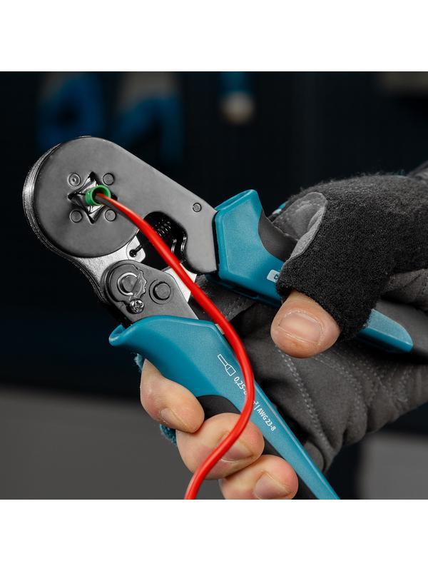 Клещи (пресс-клещи) для обжима наконечников электропроводов с сечением 0.25-8 мм2 Gross