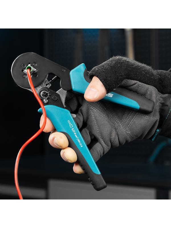 Клещи (пресс-клещи) для обжима наконечников электропроводов с сечением 0.25-8 мм2 Gross