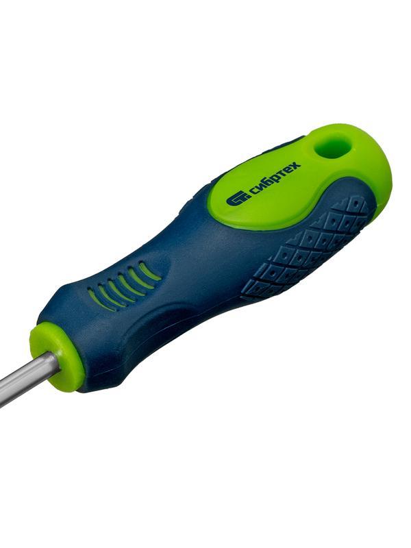 Отвертка, PH1 х 80 мм, CrV, двухкомпонентная рукоятка Сибртех