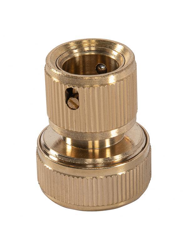 Набор для соединения шлангов 3/4, переходник, 2 соединителя, аквастоп, латунный Palisad