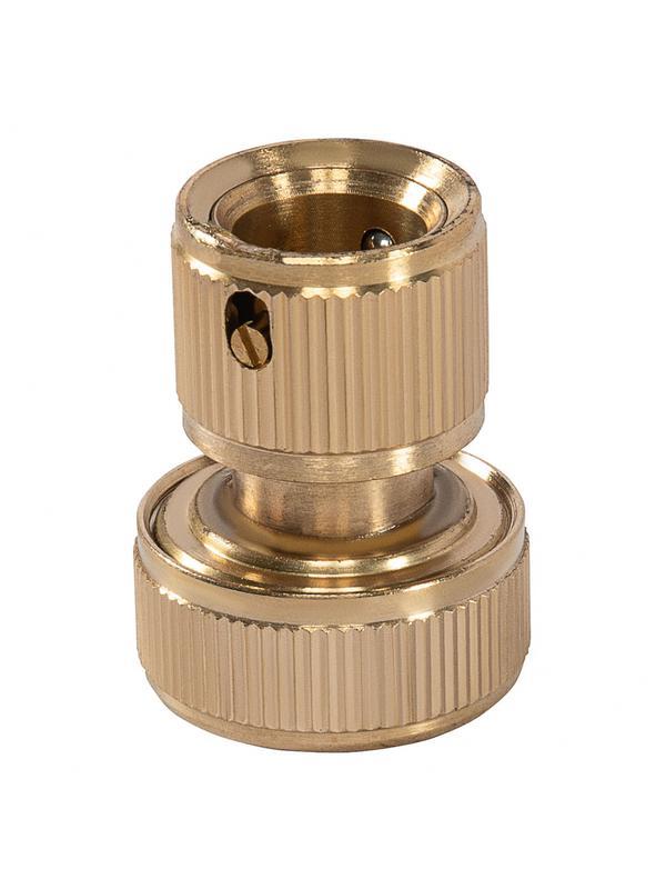 Набор для соединения шлангов 3/4, переходник, 2 соединителя, аквастоп, латунный Palisad