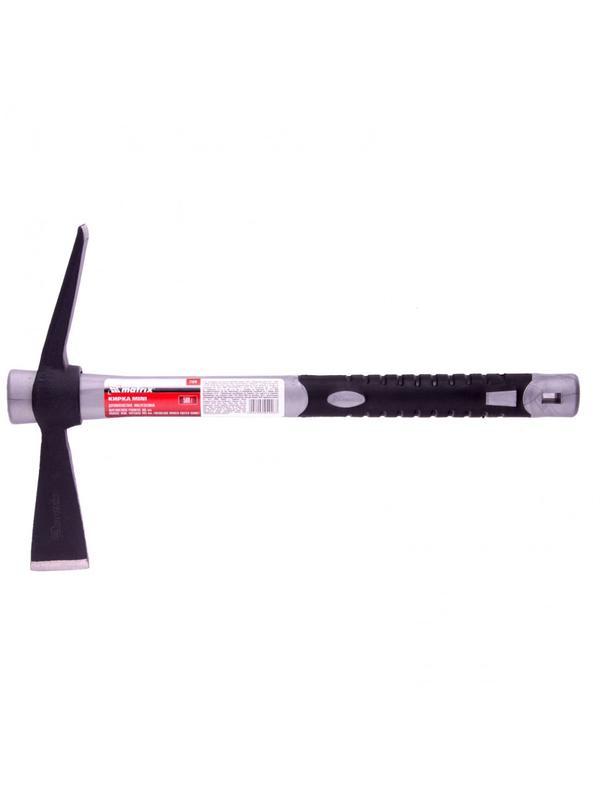 Кирка MINI, двухплоскостная, 500 г, фибергласовая обрезиненная рукоятка 385 мм Matrix