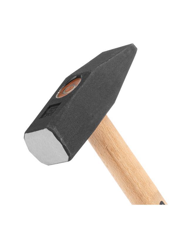 Молоток слесарный 1500 г, квадратный боек, деревянная рукоятка Сибртех