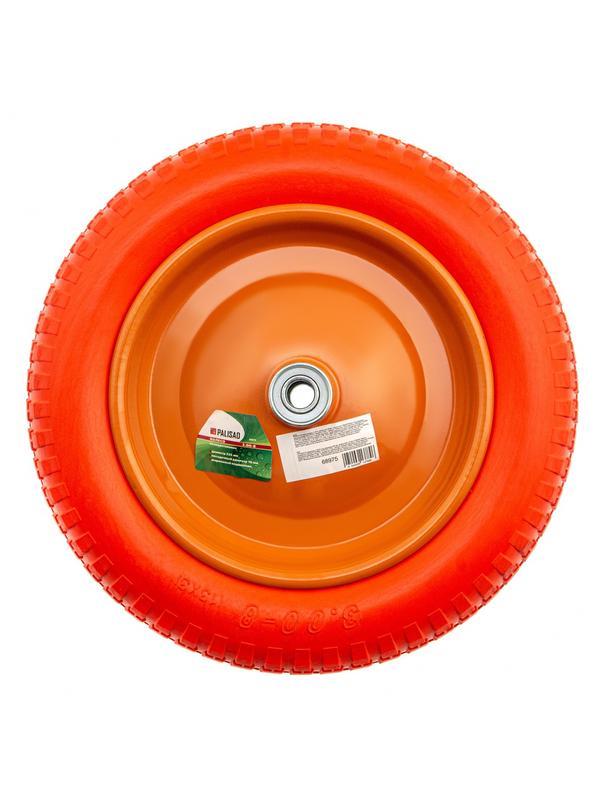 Колесо полиуретановое 3.00-8, длина оси 90 мм, подшипник 16 мм Palisad