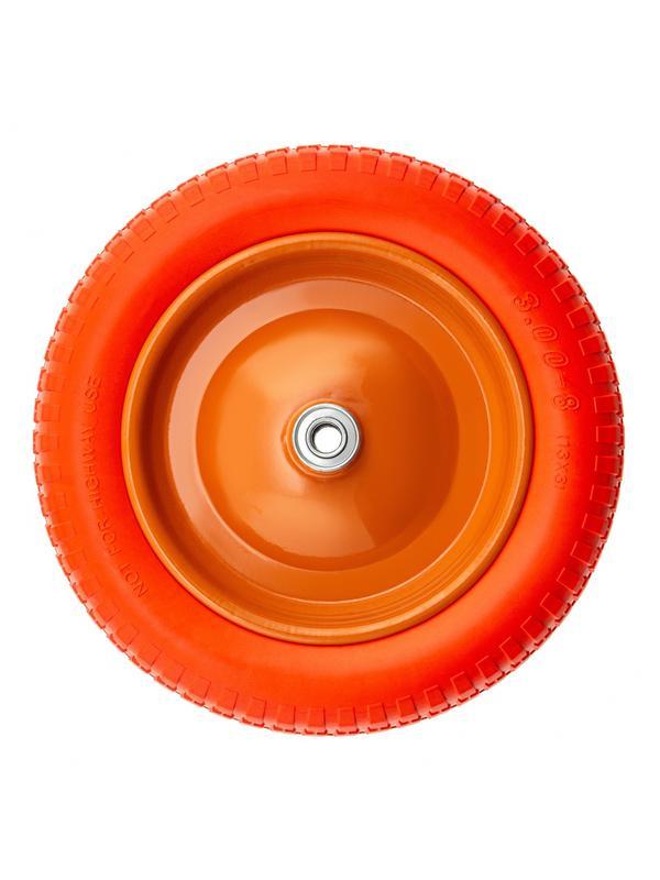 Колесо полиуретановое 3.00-8, длина оси 90 мм, подшипник 16 мм Palisad