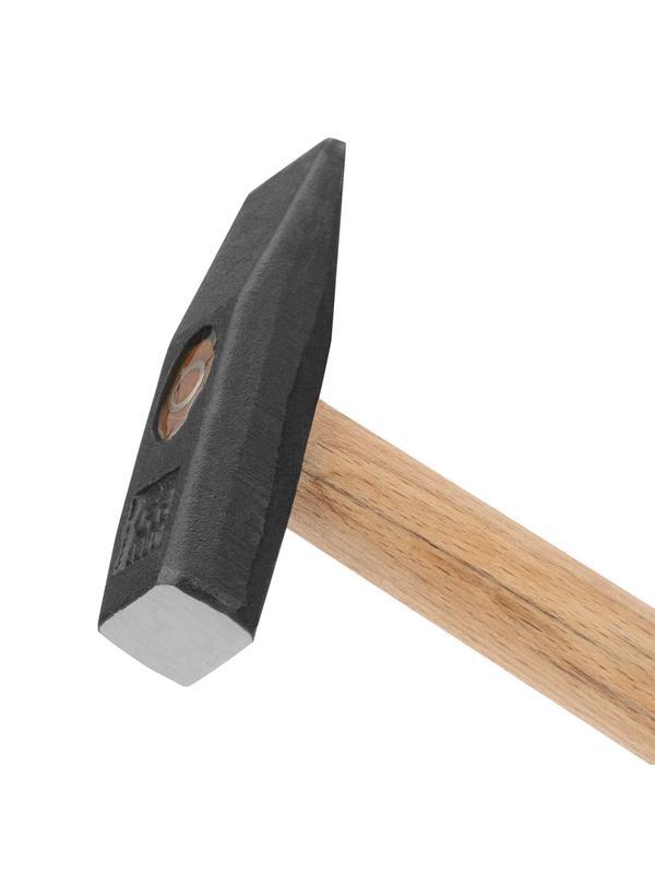 Молоток слесарный 300 г, квадратный боек, деревянная рукоятка Сибртех