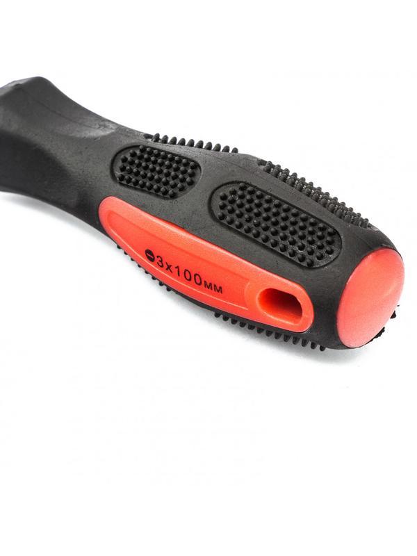 Отвертка Anti-Slip, SL3 х 100 мм, CrV, двухкомпонентная рукоятка Matrix