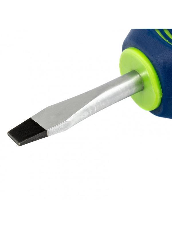 Отвертка, SL6 х 38 мм, CrV, двухкомпонентная рукоятка Сибртех