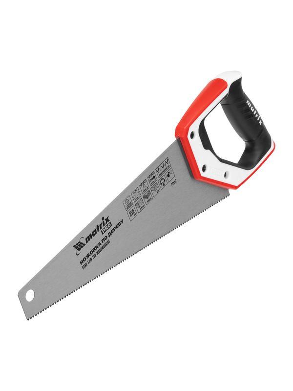 Ножовка по дереву для точных пильных работ, 350 мм, каленый зуб 3D, 14 TPI, трехкомпонентная рукоятка, Pro Matrix