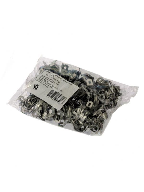 Скоба металлическая двухлапковая, 19 мм, 100 шт Сибртех