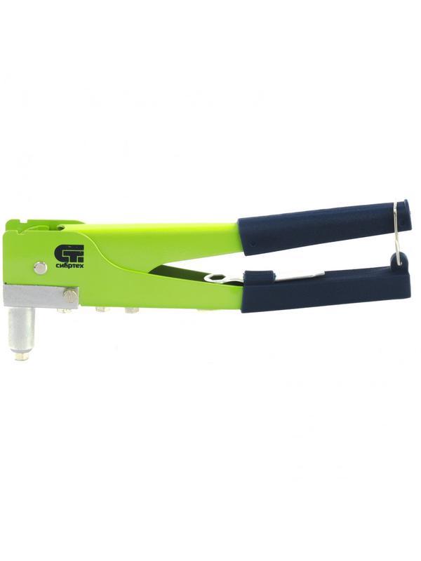 Заклепочник 270 мм, переставной 0-90 град, заклепки 2.4-3.2-4.0-4.8 мм Сибртех