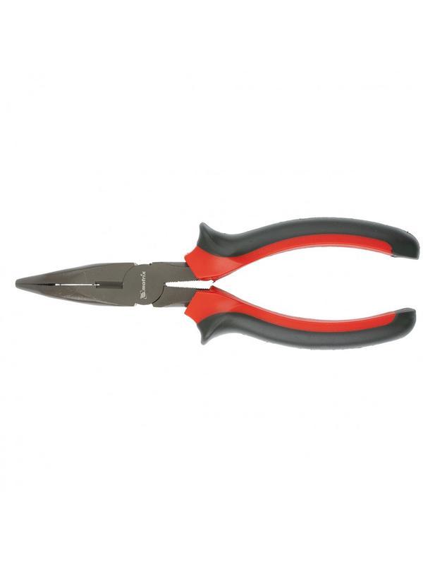 Длинногубцы изогнутые Black Nickel, 200 мм, двухкомпонентные рукоятки Matrix