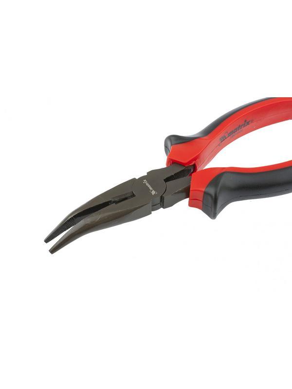 Длинногубцы изогнутые Black Nickel, 200 мм, двухкомпонентные рукоятки Matrix