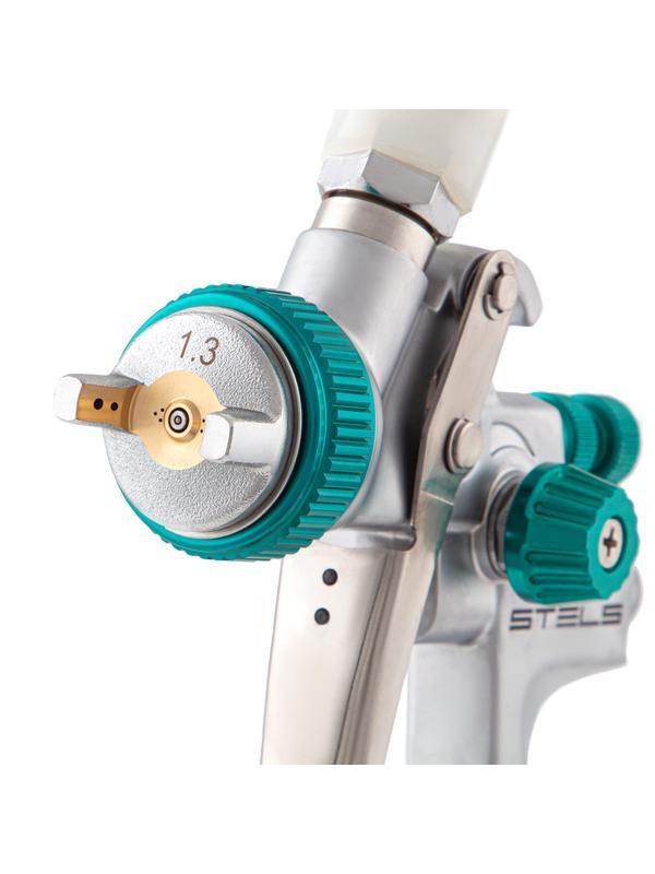 Краскораспылитель AG 901 LVMP профессиональный, гравитационного типа, сопло 1.3 и 1.1 мм Stels
