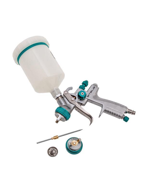 Краскораспылитель AG 901 LVMP профессиональный, гравитационного типа, сопло 1.3 и 1.1 мм Stels