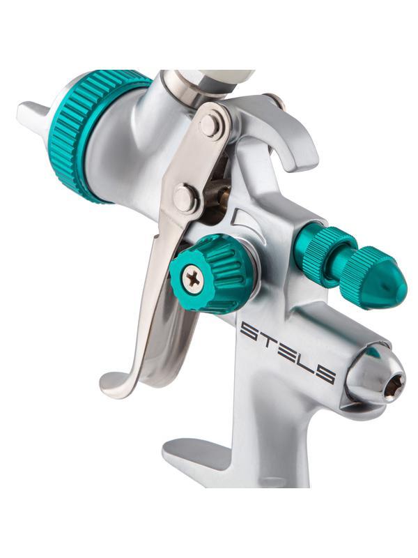 Краскораспылитель AG 901 LVMP профессиональный, гравитационного типа, сопло 1.3 и 1.1 мм Stels