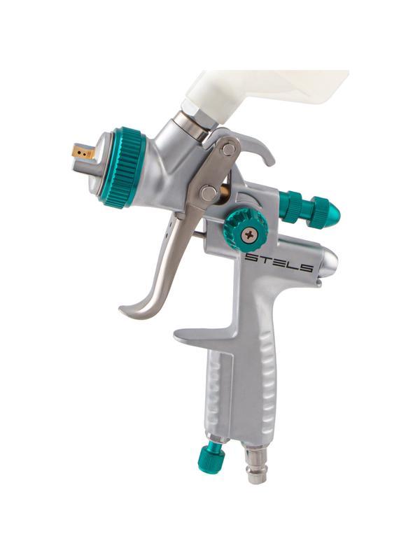 Краскораспылитель AG 901 LVMP профессиональный, гравитационного типа, сопло 1.3 и 1.1 мм Stels