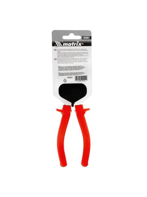 Плоскогубцы Econom, 160 мм, шлифованные, пластмассовые рукоятки Matrix