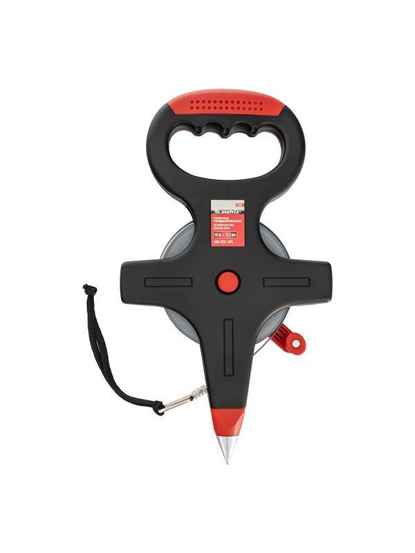 Рулетка геодезическая, 50 м х 12,5 мм, металлическая лента, открытый корпус Matrix