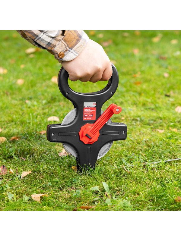 Рулетка геодезическая, 50 м х 12,5 мм, металлическая лента, открытый корпус Matrix