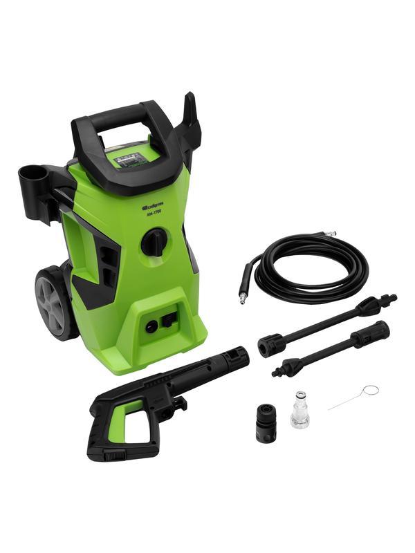 Моечная машина высокого давления АМ-1700, 1700 Вт, 130 бар, 350 л/ч, колесная Сибртех