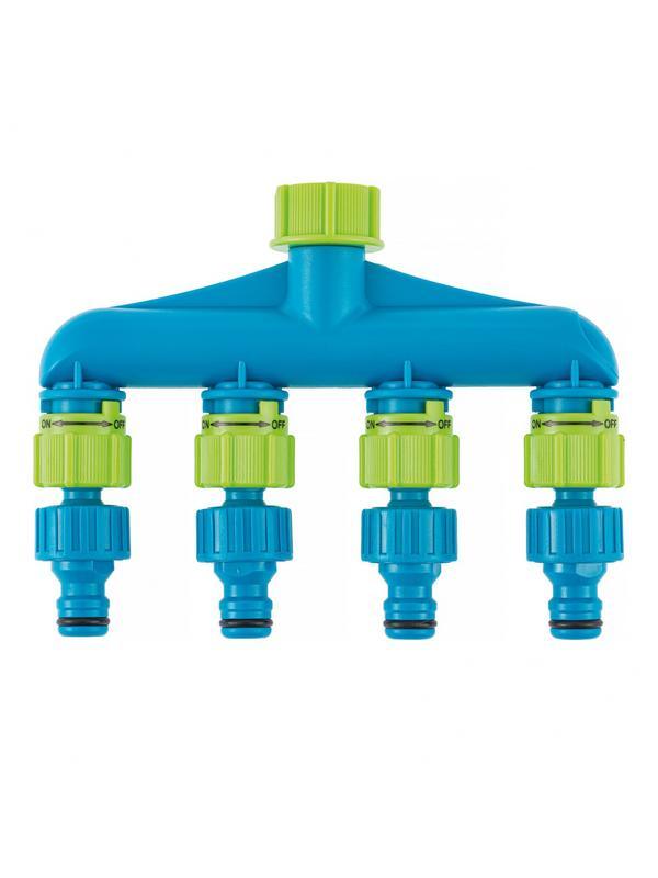 Разветвитель четырехканальный, пластиковый Palisad Luxe