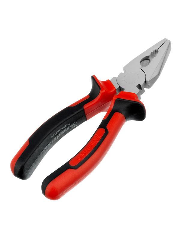 Плоскогубцы Nickel, 160 мм, никелированные, двухкомпонентные рукоятки Matrix