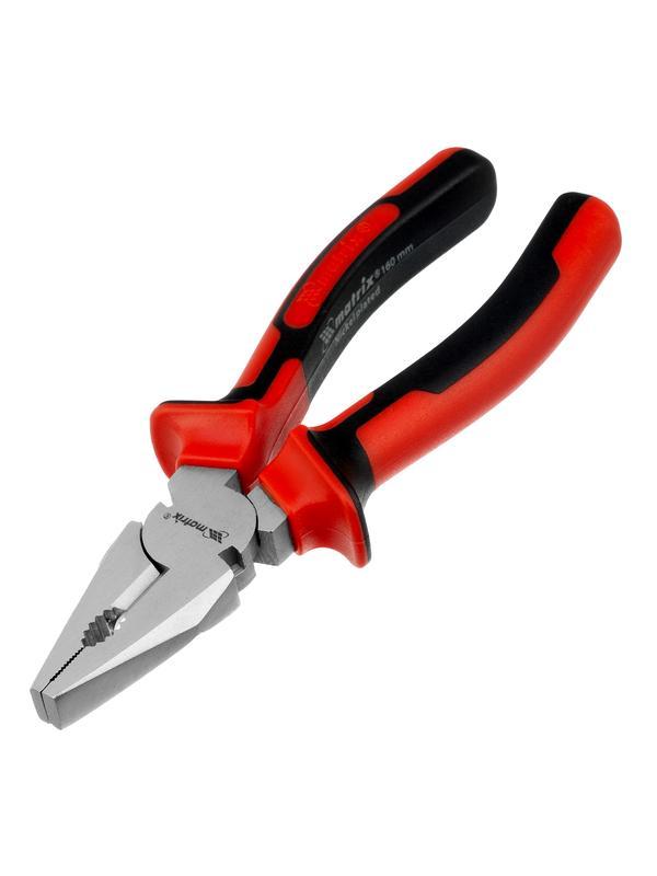 Плоскогубцы Nickel, 160 мм, никелированные, двухкомпонентные рукоятки Matrix